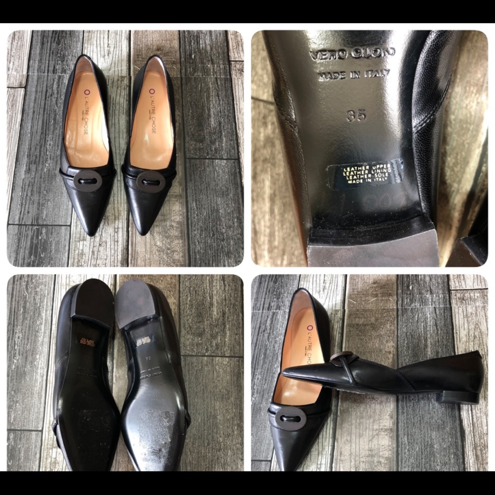 L’autre chose heels women’s 35 black leather